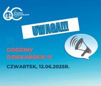 Godziny dziekańskie w dniu 12.06.2025r.