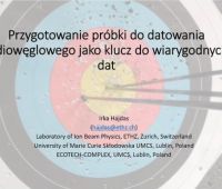 Seminarium ECOTECH-COMPLEX z dr Irką Hajdas z ETH Zürich
