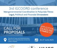 3rd IGCOORD Conference Intergovernmental Coordination in...