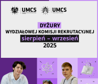 Dyżury Wydziałowej Komisji Rekrutacyjnej – sierpień i...