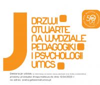 Drzwi Otwarte Wydziału Pedagogiki i Psychologii (14.04.)