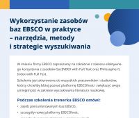 Wykorzystanie zasobów baz EBSCO w praktyce – narzędzia,...