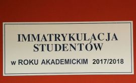 Immatrykulacja Studentów I roku, rok ak. 2017/18