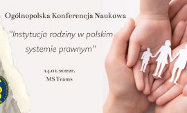 Ogólnopolska Konferencja Naukowa pt. "Instytucja...