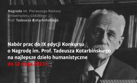 Nagroda im. prof. Tadeusza Kotarbińskiego - nabór