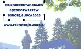 Biuro Rekrutacji otwarte w sobotę (8 lipca)