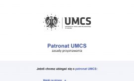 Patronat UMCS  – zasady przyznawania