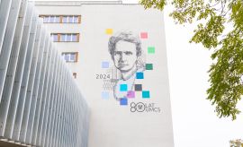 Mural z wizerunkiem Marii Curie-Skłodowskiej