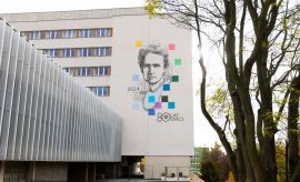 Mural z wizerunkiem Marii Curie-Skłodowskiej