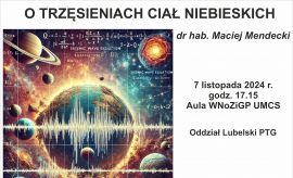 O trzęsieniach ciał niebieskich | odczyt