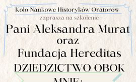 "Dziedzictwo obok mnie...": szkolenie z...