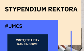 Wstępne listy rankingowe - stypendium rektora 2024/2025