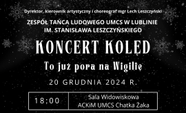 Zapraszamy na Koncert Zespołu Tańca Ludowego UMCS!