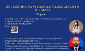 Centrum Europejskie UMCS zaprasza na Dni Europy!