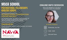 Projekt GO-ING- Info Session z Laureatami MSCA PF