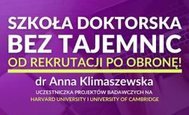 Kurs pt. “Szkoła Doktorska bez tajemnic – od rekrutacji...
