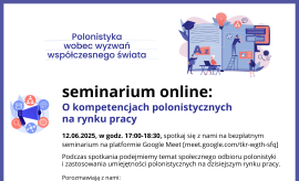 Zaproszenie na seminarium dotyczące kompetencji...
