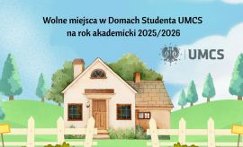 Wolne miejsca w Domach Studenta UMCS na rok akademicki...
