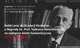 Nagroda im. prof. Tadeusza Kotarbińskiego - nabór