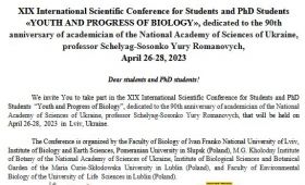 Konferencja „YOUTH AND PROGRESS OF BIOLOGY”