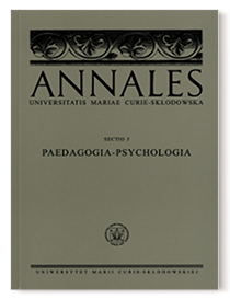 Annales Universitatis Mariae Curie-Skłodowska, sectio J – Paedagogia-Psychologia
