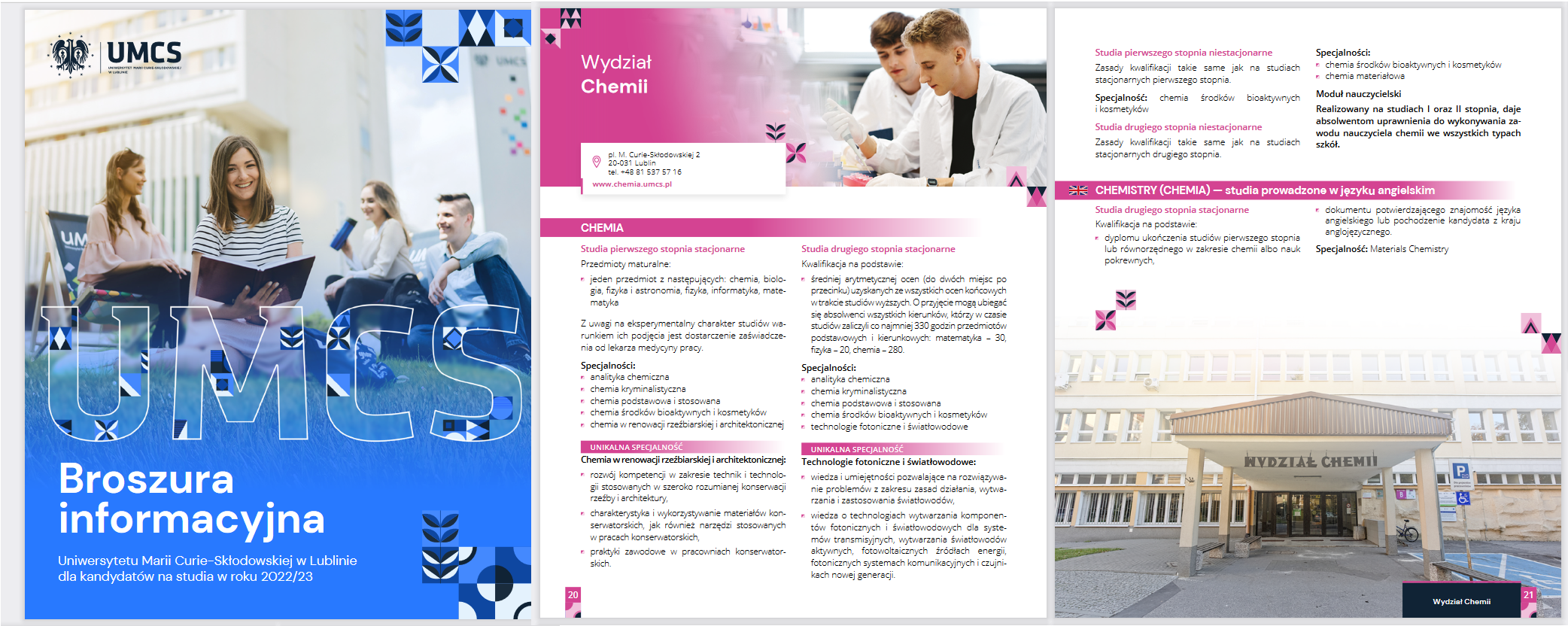 broszura dla Kandydatów z okładką - rekrutacja na rok akademicki 2022-2023 Wydział Chemii UMCS.png
