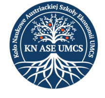 Zdjęcie przedstawia logo Koła Naukowego Austriackiej Szkoły Ekonomii UMCS