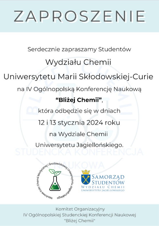 Zaproszenie - plakat Bliżej Chemii www.chemia.umcs.jpg