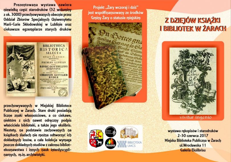 Starodruki z Biblioteki UMCS na wystawie w Żarach