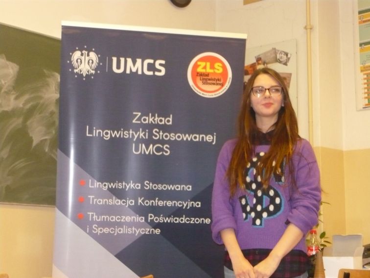 Promocja Zakładu Lingwistyki Stosowanej UMCS w szkole...