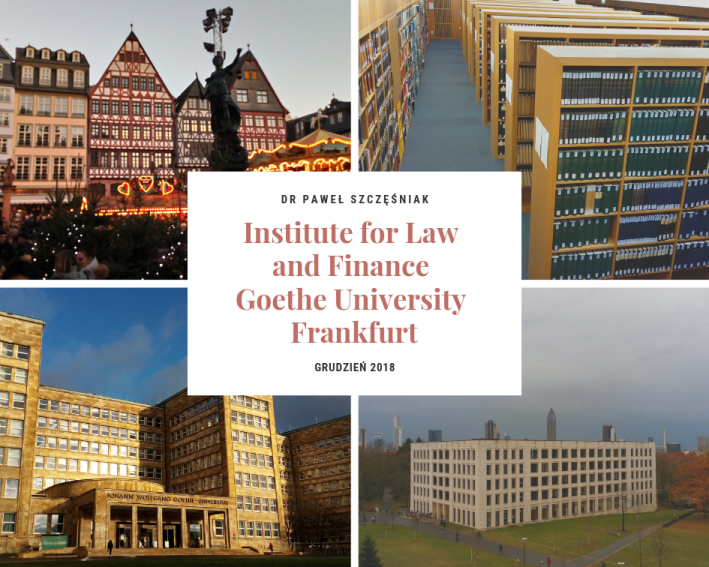 Wyjazd naukowy do Institute for Law and Finance Goethe...