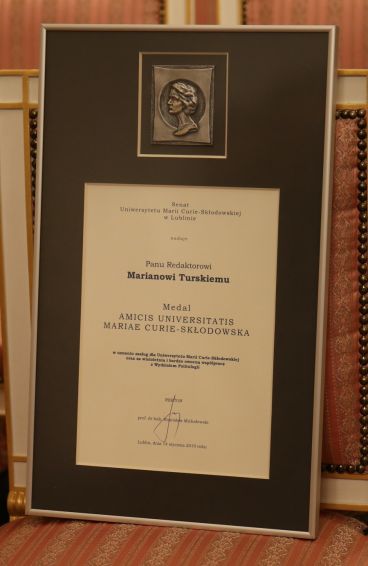 Medal Amicis dla Redaktora Mariana Turskiego -...