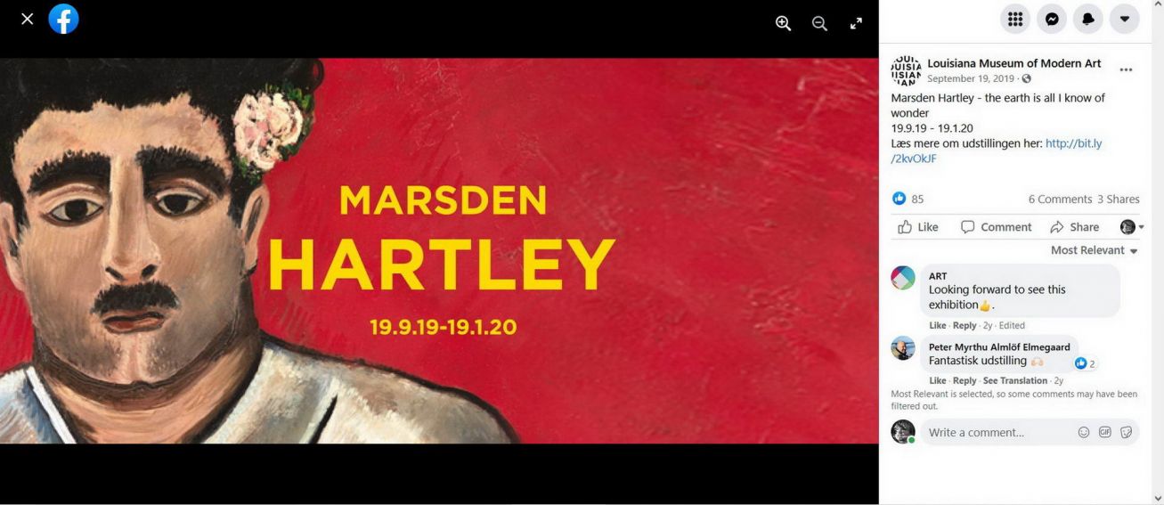 Promocja wystawy twórczości Marsdena Hartleya na...