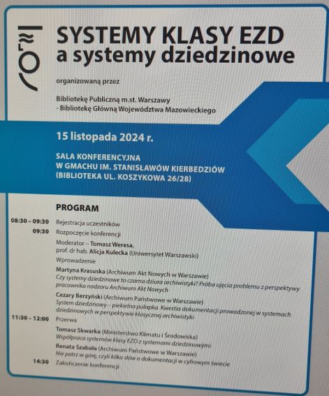 Konferencja Systemy klasy EZD a systemy dziedzinowe w...