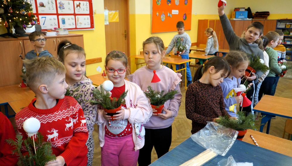 Warsztaty świąteczne w szkole w Konopnicy