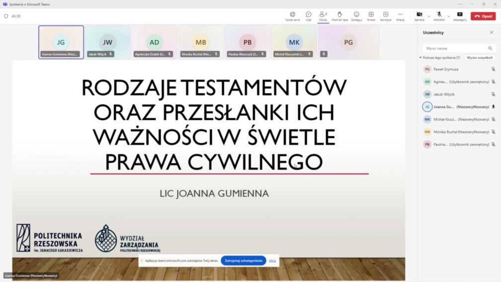 Ogólnopolska Konferencja Naukowa pt. „Spadek - kwestia...