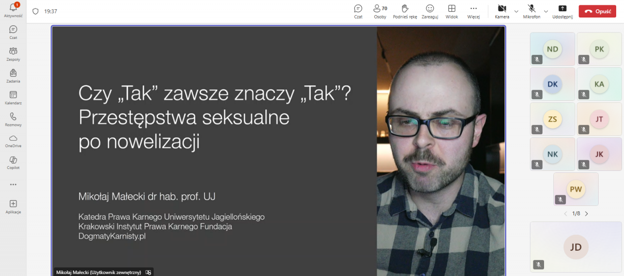 Spotkanie eksperckie pt. "Czy »tak« zawsze znaczy...