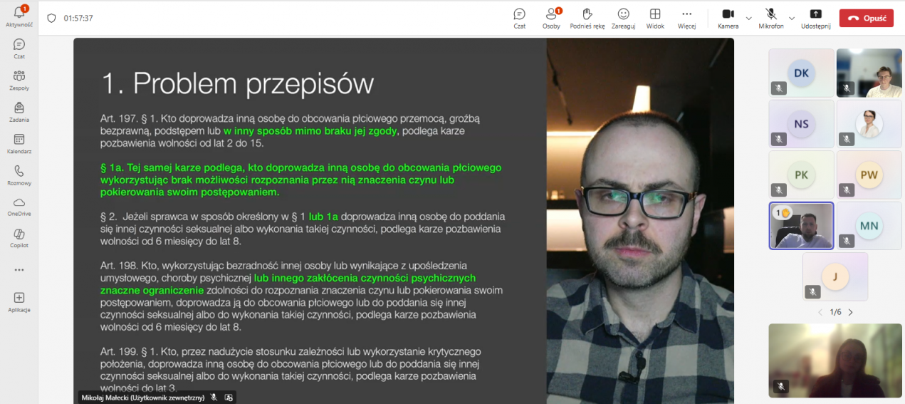 Spotkanie eksperckie pt. "Czy »tak« zawsze znaczy...