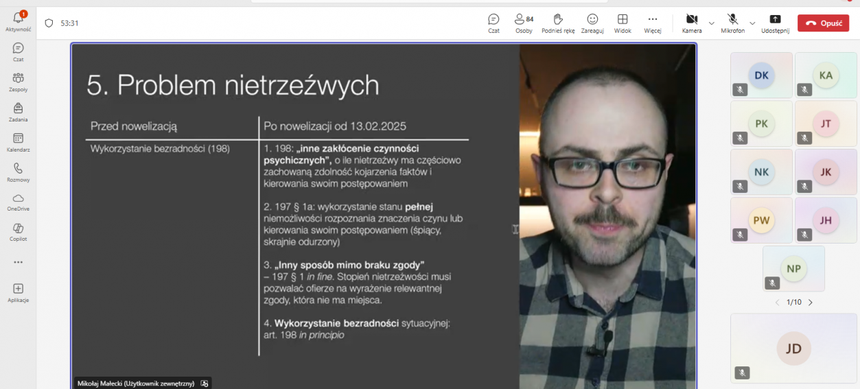 Spotkanie eksperckie pt. "Czy »tak« zawsze znaczy...