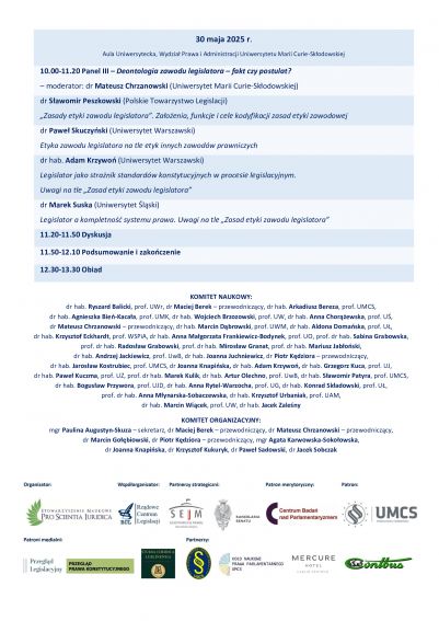 Sympozjum legislacyjne „Otoczenie prawne wykonywania...