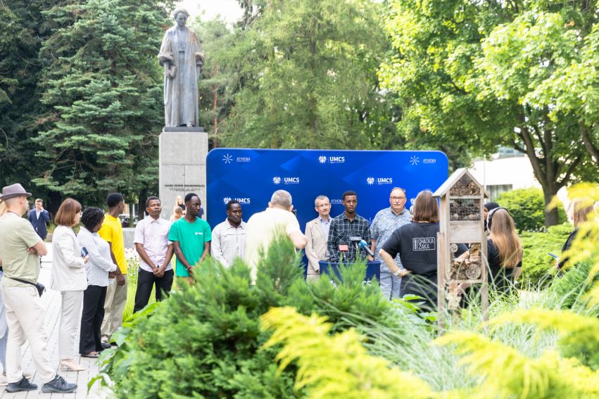 Briefing prasowy z udziałem studentów z Tanzanii
