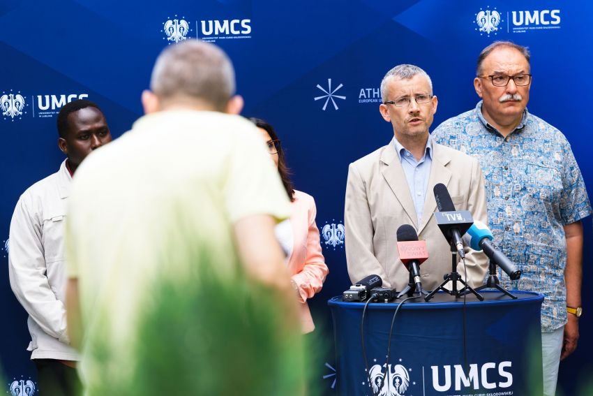 Briefing prasowy z udziałem studentów z Tanzanii
