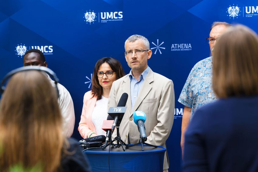 Briefing prasowy z udziałem studentów z Tanzanii
