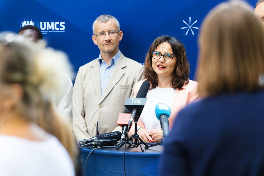 Briefing prasowy z udziałem studentów z Tanzanii