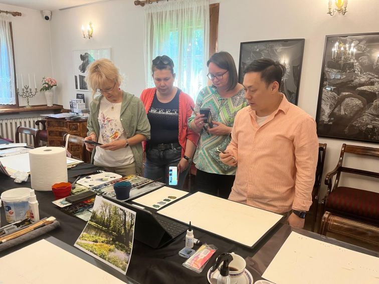 Letnie warsztaty akwareli z Minh Dam - fotorelacja