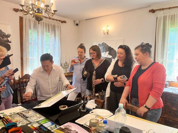 Letnie warsztaty akwareli z Minh Dam - fotorelacja