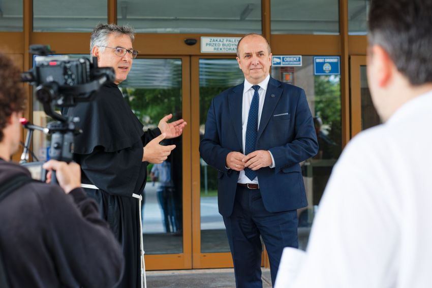 Włoska ekipa telewizyjna z wizytą na UMCS