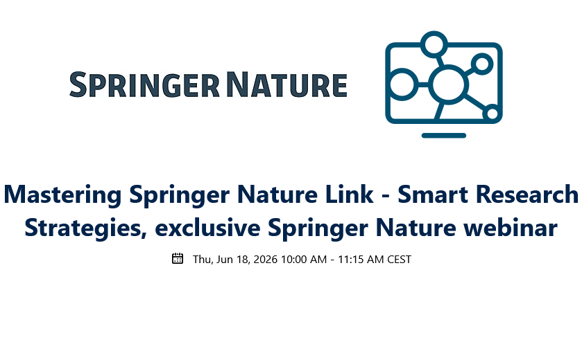 Webinar Mastering Springer Nature Link – Smart Research Strategies ...