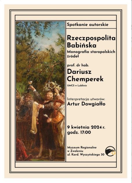 Republica Babinska |  Întâlnirea autorului cu profesorul.  doctor.  hab.  Darius Chimberek |  09/04/2024 – martie – 2024 – Toate știrile – Studiu la UMCS
