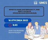 Spotkanie informacyjne dotyczące programu Erasmus